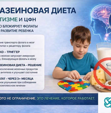 Безказеиновая диета при церебральной фолатной недостаточности